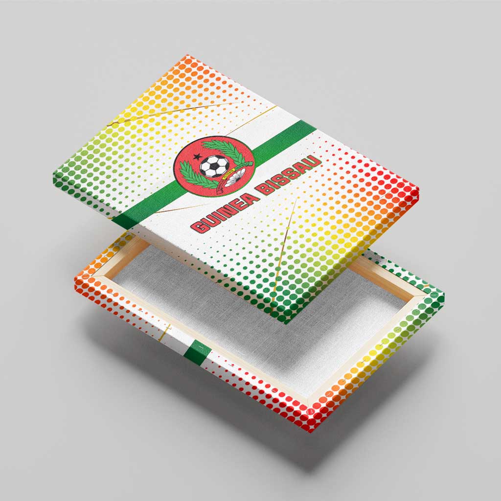 Guinea Bissau Canvas Wall Art White Green Red Gradient - African Pride