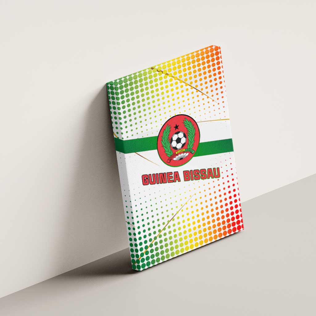 Guinea Bissau Canvas Wall Art White Green Red Gradient - African Pride