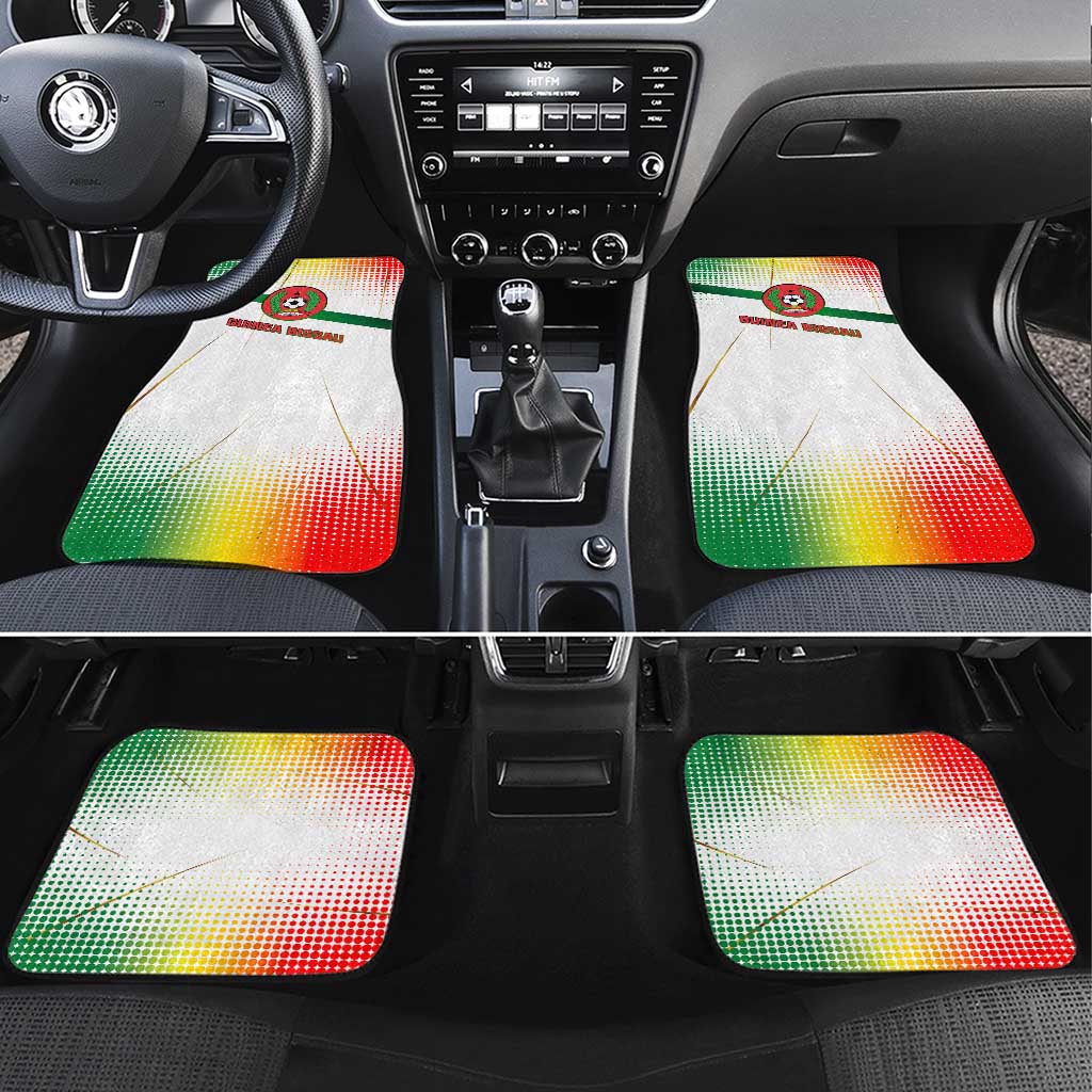 Guinea Bissau Car Mats White Green Red Gradient - African Pride