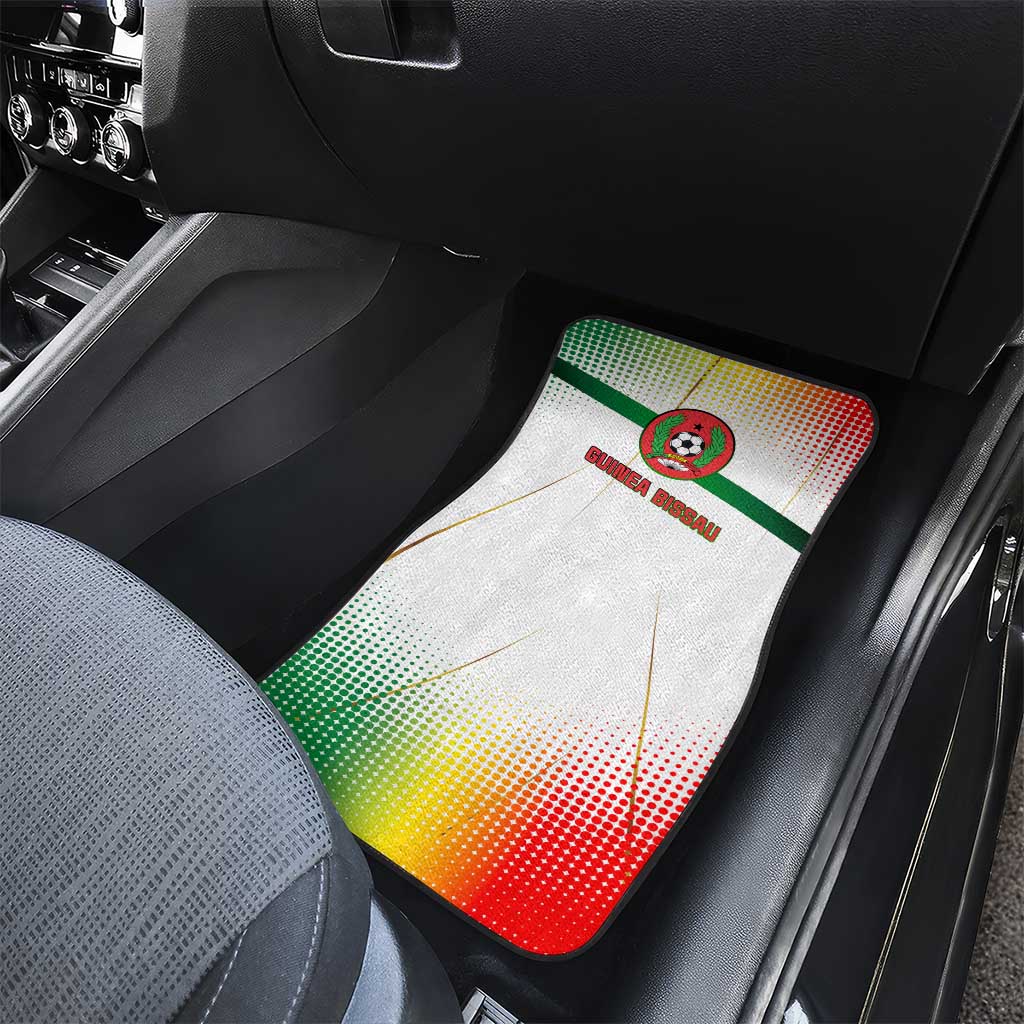Guinea Bissau Car Mats White Green Red Gradient - African Pride