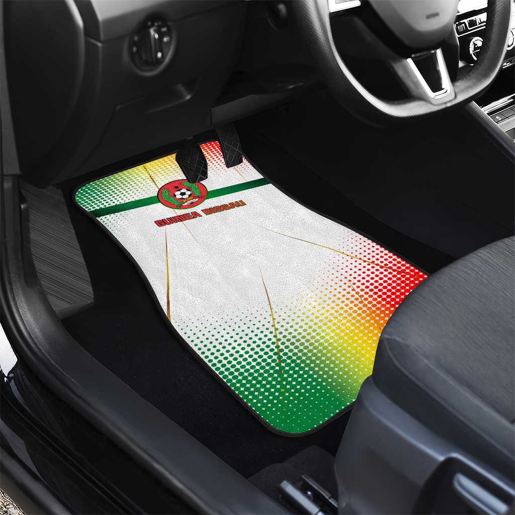 Guinea Bissau Car Mats White Green Red Gradient - African Pride