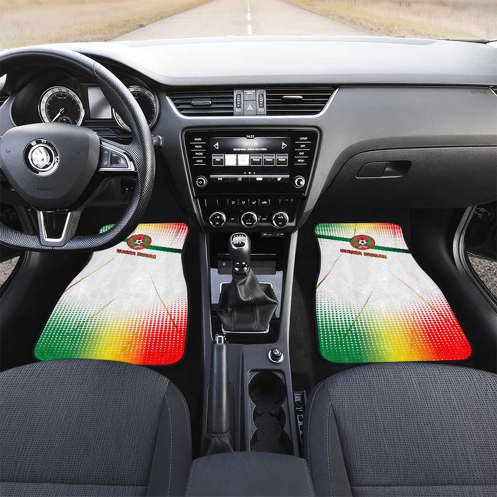 Guinea Bissau Car Mats White Green Red Gradient - African Pride