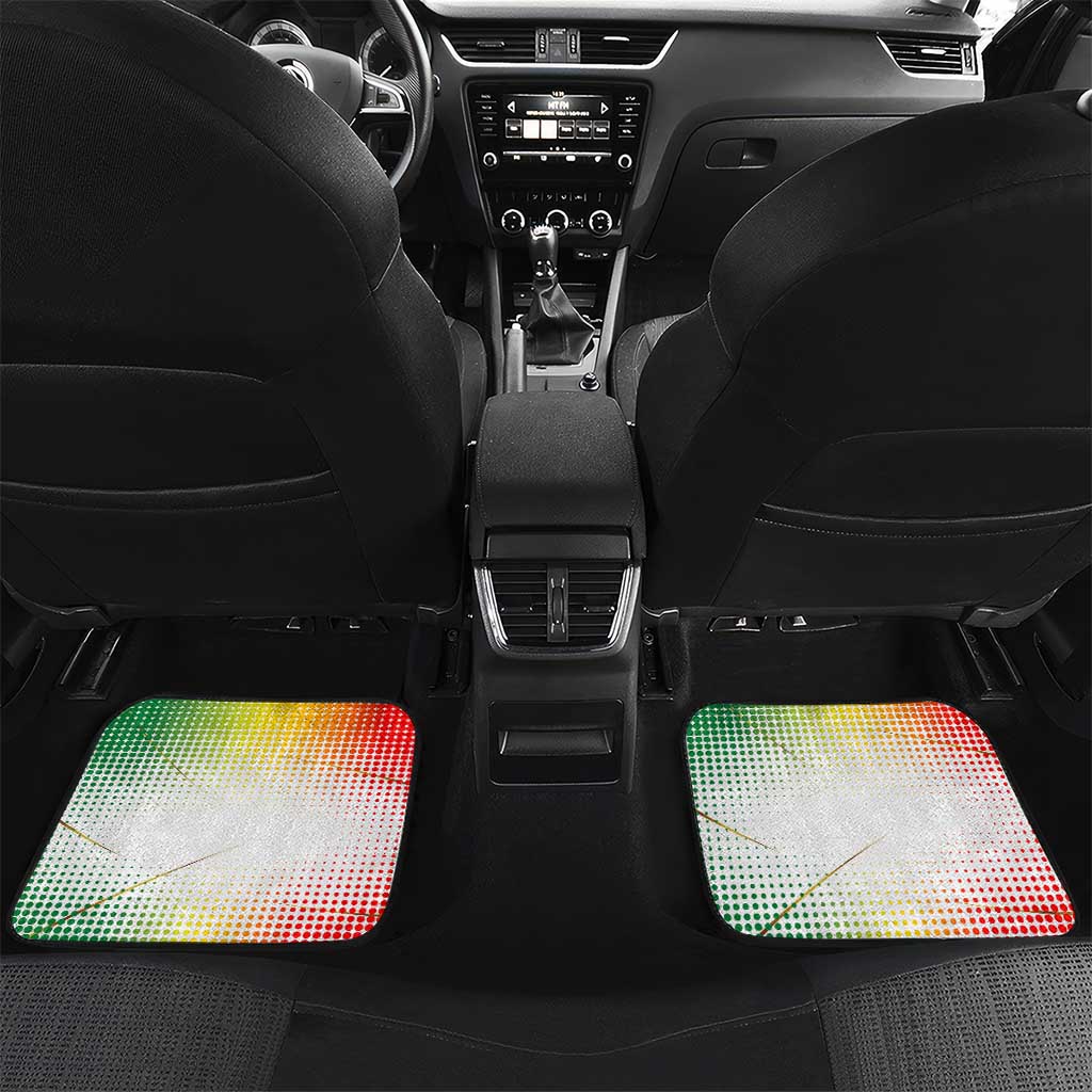 Guinea Bissau Car Mats White Green Red Gradient - African Pride
