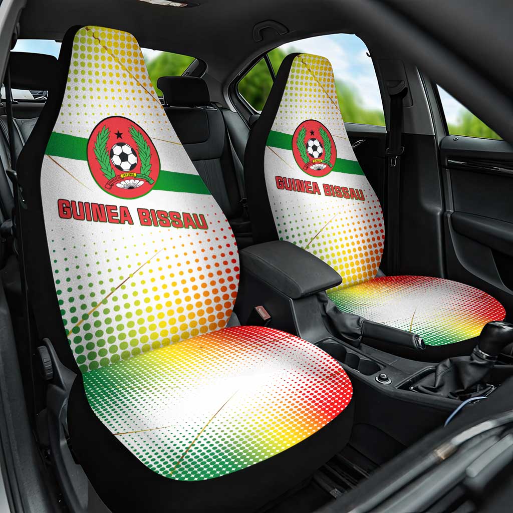Guinea Bissau Car Seat Cover White Green Red Gradient - African Pride