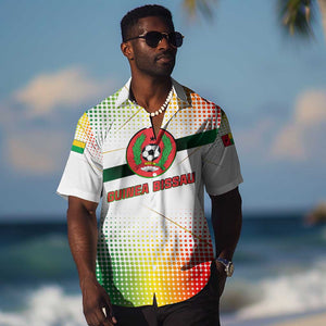 Guinea Bissau Hawaiian Shirt White Green Red Gradient - African Pride