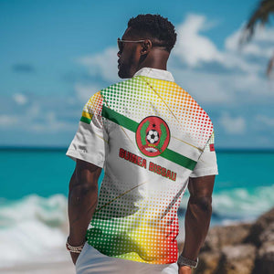 Guinea Bissau Hawaiian Shirt White Green Red Gradient - African Pride