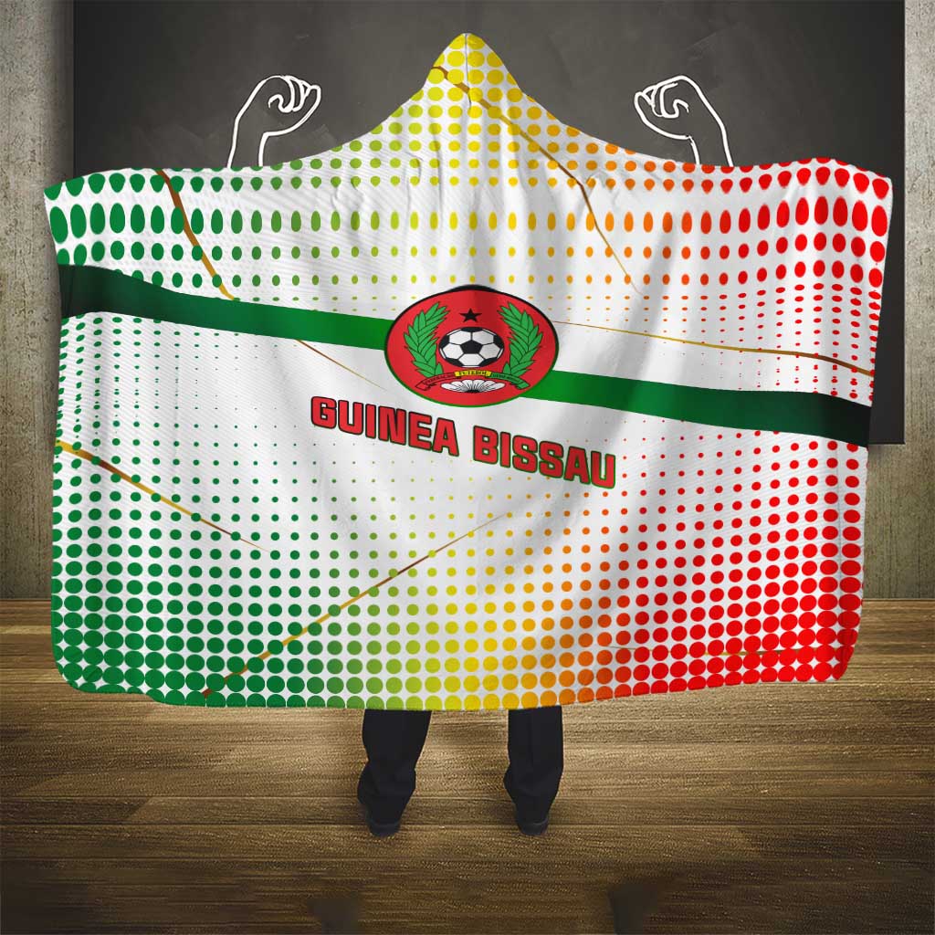 Guinea Bissau Hooded Blanket White Green Red Gradient - African Pride