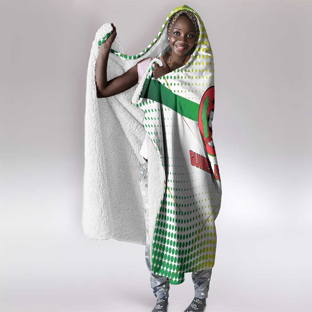 Guinea Bissau Hooded Blanket White Green Red Gradient - African Pride