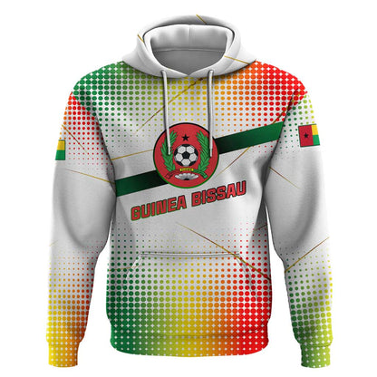 Guinea Bissau Hoodie White Green Red Gradient - African Pride