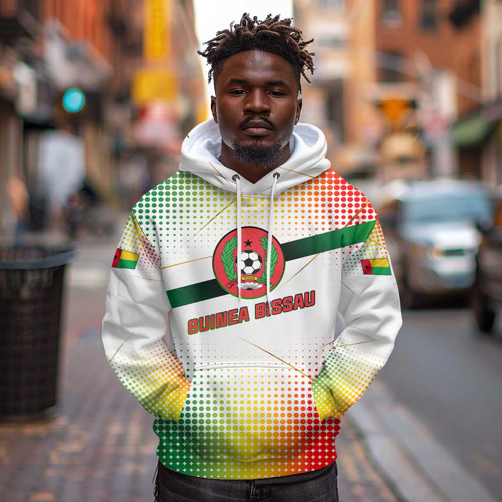 Guinea Bissau Hoodie White Green Red Gradient - African Pride
