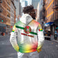 Guinea Bissau Hoodie White Green Red Gradient - African Pride