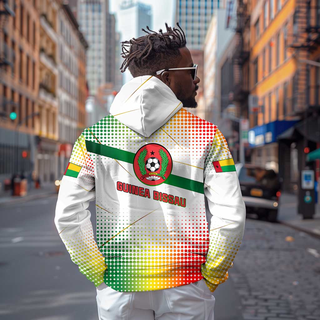 Guinea Bissau Hoodie White Green Red Gradient - African Pride