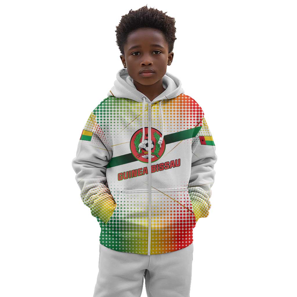 Guinea Bissau Kid Hoodie White Green Red Gradient - African Pride