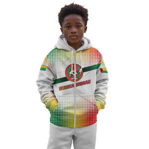 Guinea Bissau Kid Hoodie White Green Red Gradient - African Pride