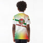 Guinea Bissau Kid Polo Shirt White Green Red Gradient - African Pride
