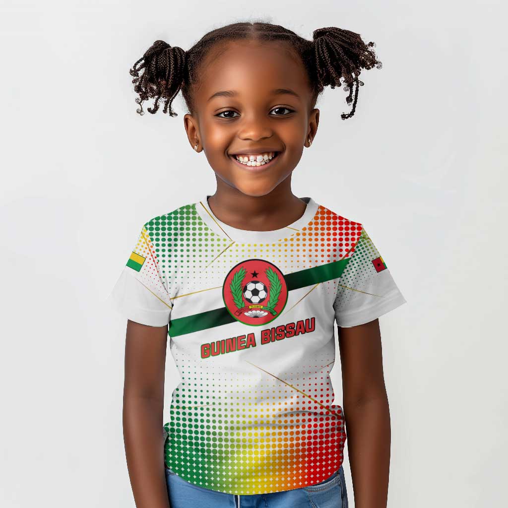Guinea Bissau Kid T shirt White Green Red Gradient - African Pride