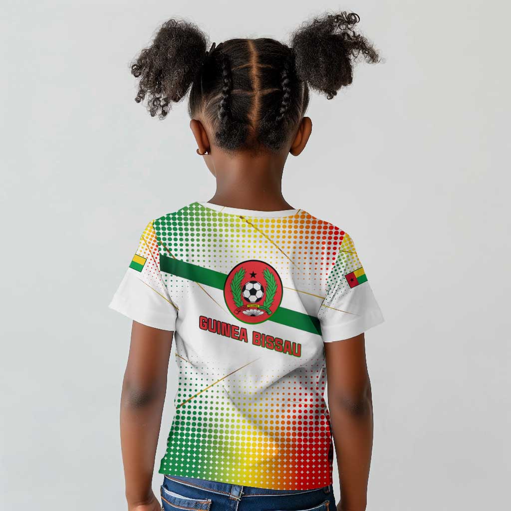 Guinea Bissau Kid T shirt White Green Red Gradient - African Pride