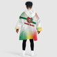 Guinea Bissau Kid Wearable Blanket Hoodie White Green Red Gradient - African Pride