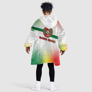 Guinea Bissau Kid Wearable Blanket Hoodie White Green Red Gradient - African Pride