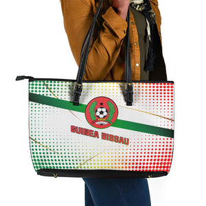 Guinea Bissau Leather Tote Bag White Green Red Gradient - African Pride
