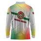 Guinea Bissau Long Sleeve Polo Shirt White Green Red Gradient - African Pride