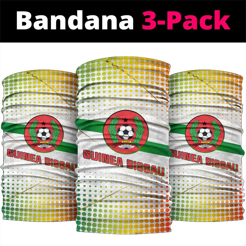 Guinea Bissau Neck Gaiter White Green Red Gradient - African Pride
