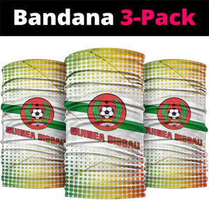 Guinea Bissau Neck Gaiter White Green Red Gradient - African Pride
