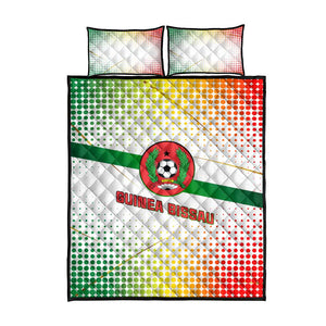 Guinea Bissau Quilt Bed Set White Green Red Gradient - African Pride