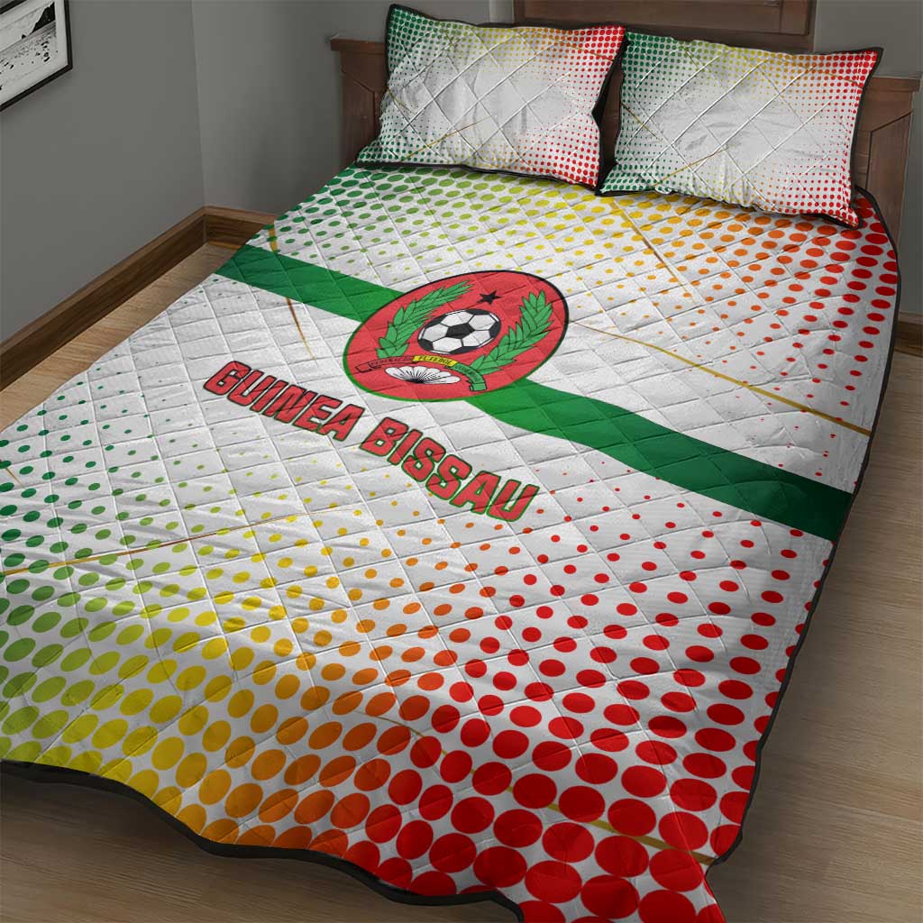 Guinea Bissau Quilt Bed Set White Green Red Gradient - African Pride