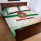 Guinea Bissau Quilt Bed Set White Green Red Gradient - African Pride
