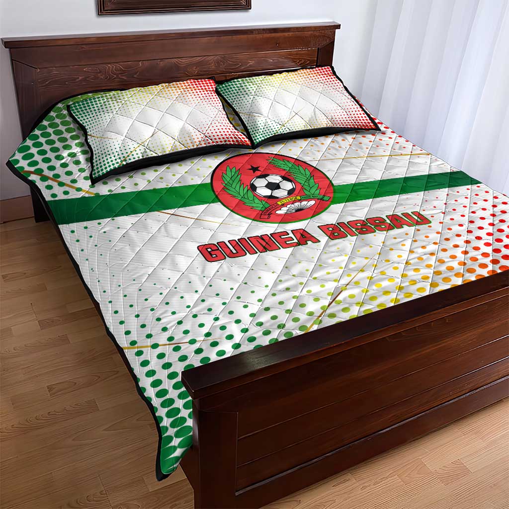 Guinea Bissau Quilt Bed Set White Green Red Gradient - African Pride