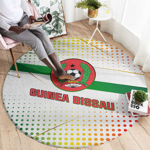 Guinea Bissau Round Carpet White Green Red Gradient - African Pride