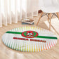 Guinea Bissau Round Carpet White Green Red Gradient - African Pride