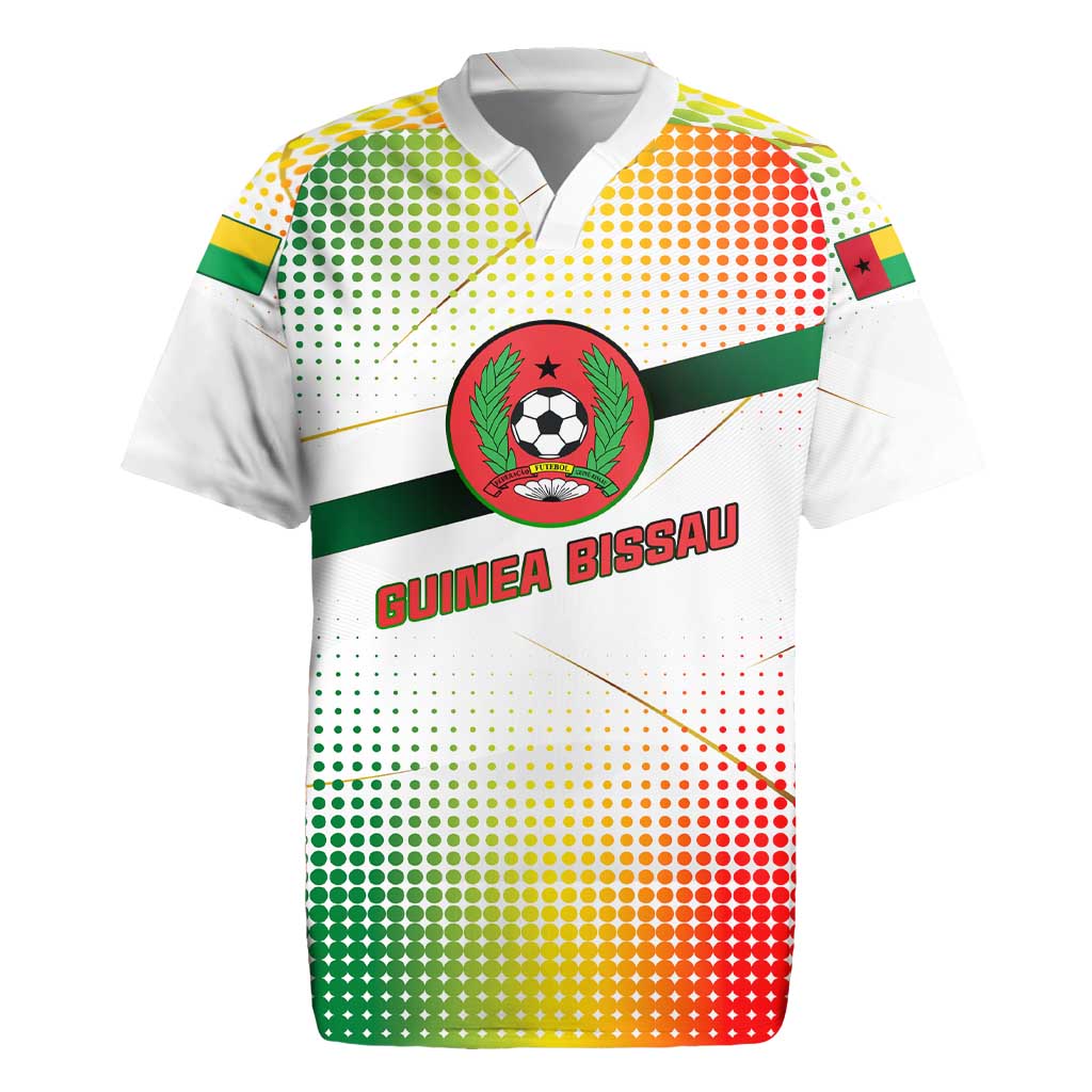 Guinea Bissau Rugby Jersey White Green Red Gradient - African Pride
