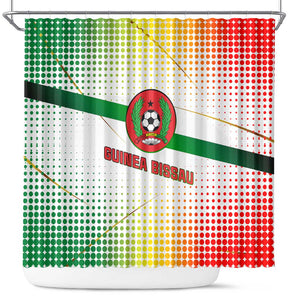 Guinea Bissau Shower Curtain White Green Red Gradient - African Pride