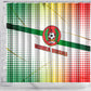 Guinea Bissau Shower Curtain White Green Red Gradient - African Pride
