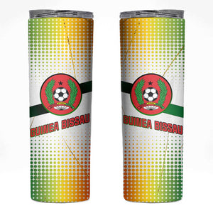 Guinea Bissau Skinny Tumbler White Green Red Gradient - African Pride
