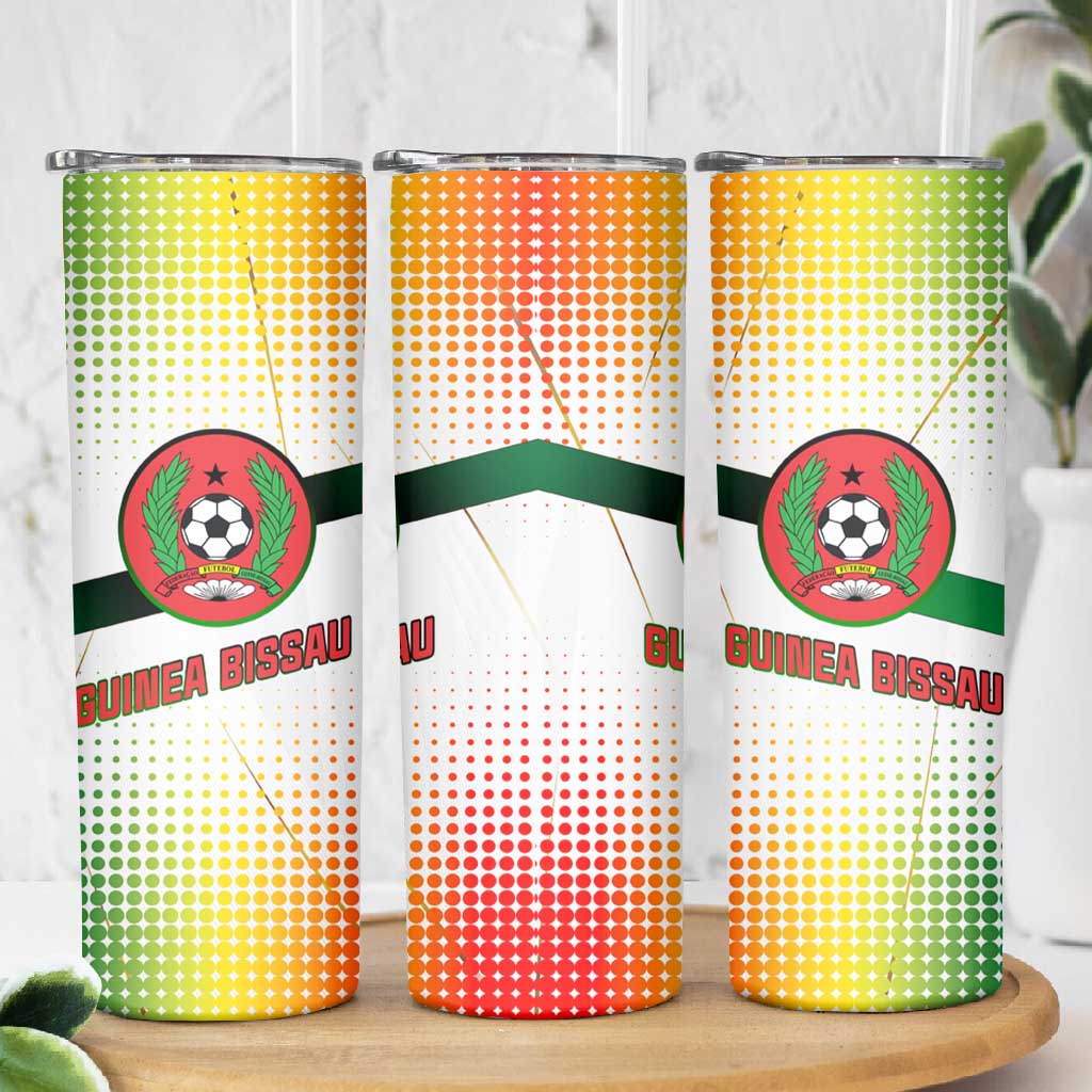 Guinea Bissau Skinny Tumbler White Green Red Gradient - African Pride