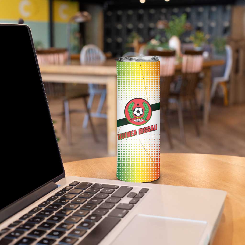 Guinea Bissau Skinny Tumbler White Green Red Gradient - African Pride