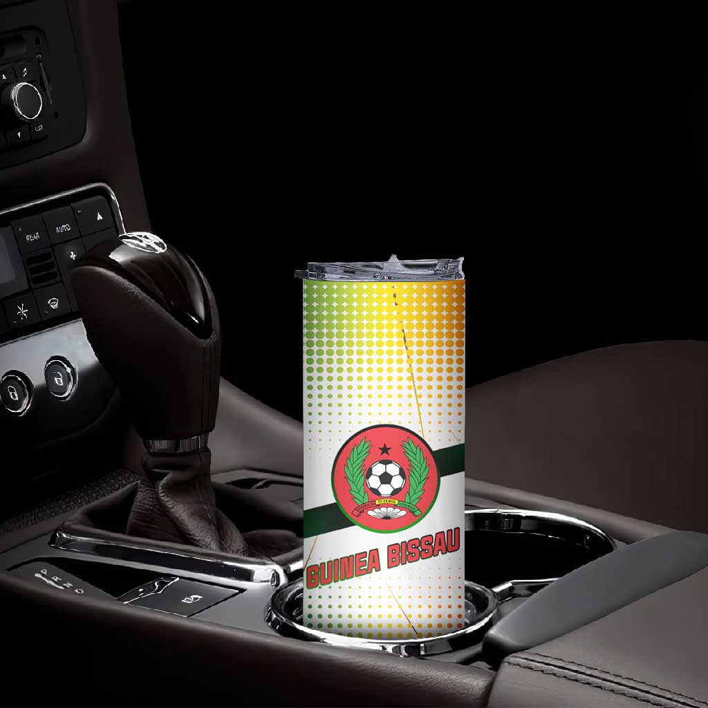 Guinea Bissau Skinny Tumbler White Green Red Gradient - African Pride