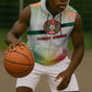 Guinea Bissau Sleeveless Zip Hoodie White Green Red Gradient - African Pride