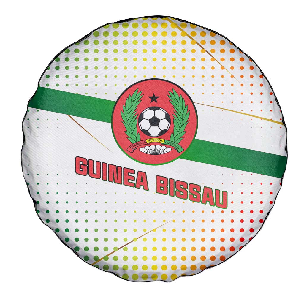 Guinea Bissau Spare Tire Cover White Green Red Gradient - African Pride