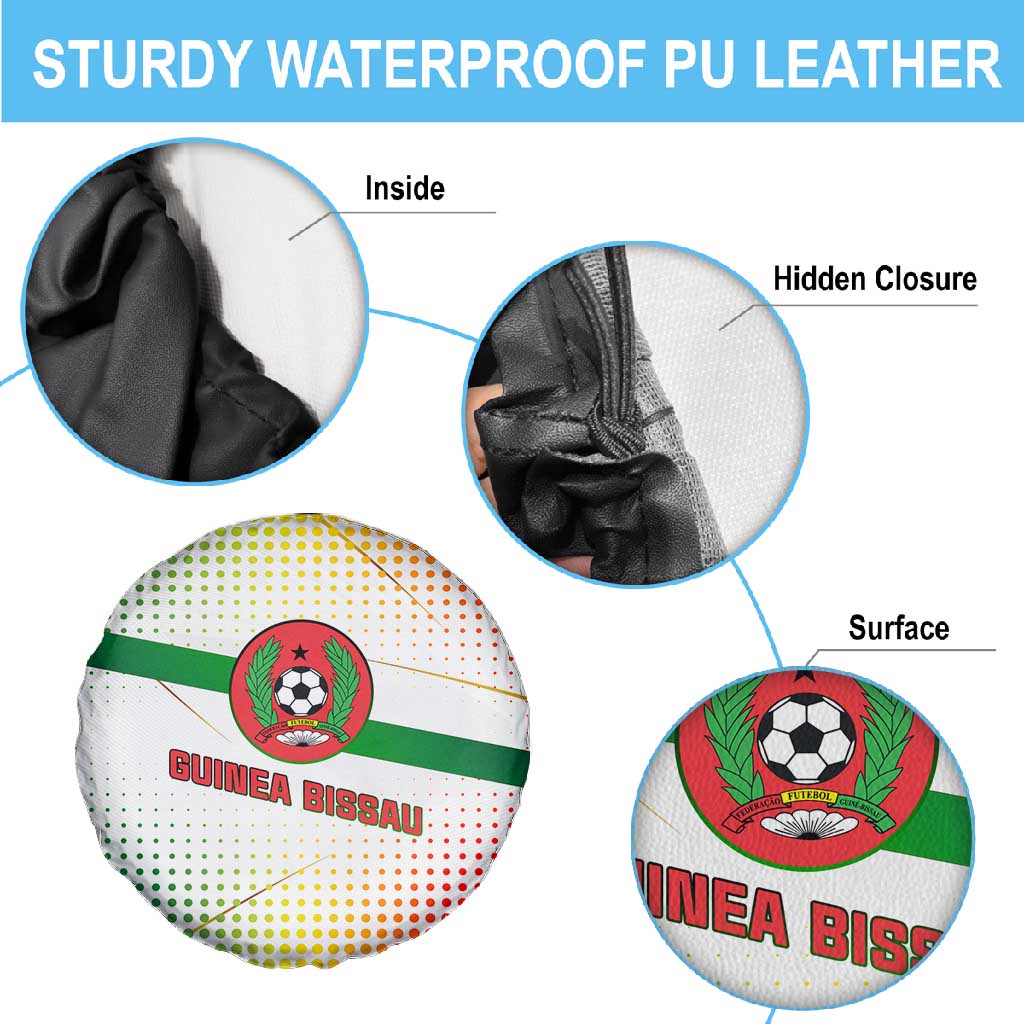 Guinea Bissau Spare Tire Cover White Green Red Gradient - African Pride