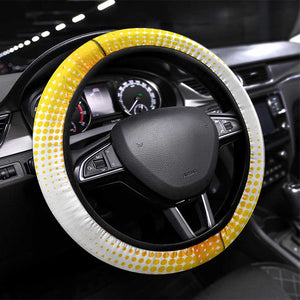 Guinea Bissau Steering Wheel Cover White Green Red Gradient - African Pride