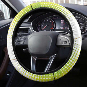 Guinea Bissau Steering Wheel Cover White Green Red Gradient - African Pride