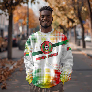 Guinea Bissau Sweatshirt White Green Red Gradient - African Pride