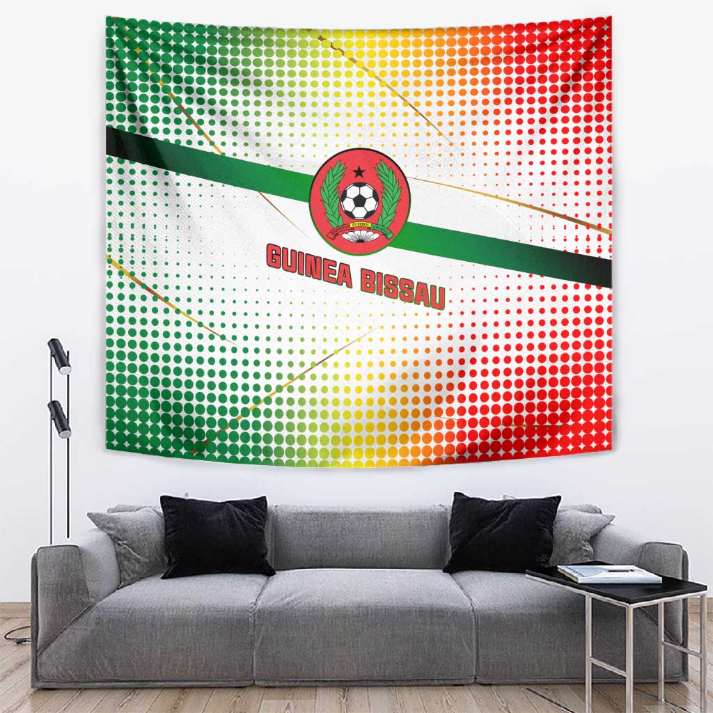Guinea Bissau Tapestry White Green Red Gradient - African Pride