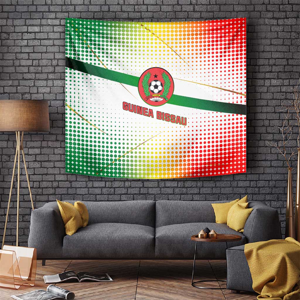 Guinea Bissau Tapestry White Green Red Gradient - African Pride