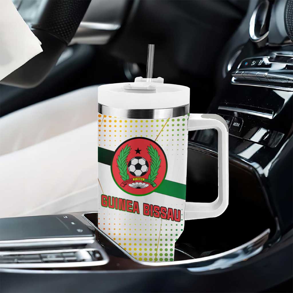 Guinea Bissau Tumbler With Handle White Green Red Gradient - African Pride