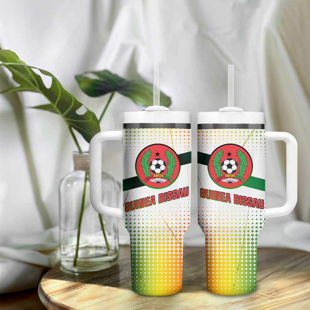 Guinea Bissau Tumbler With Handle White Green Red Gradient - African Pride